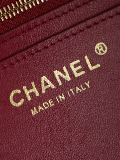 Alternative view of CHANEL Totes Bags Caviar Leather (Red-Gold) One Size I50202608073254