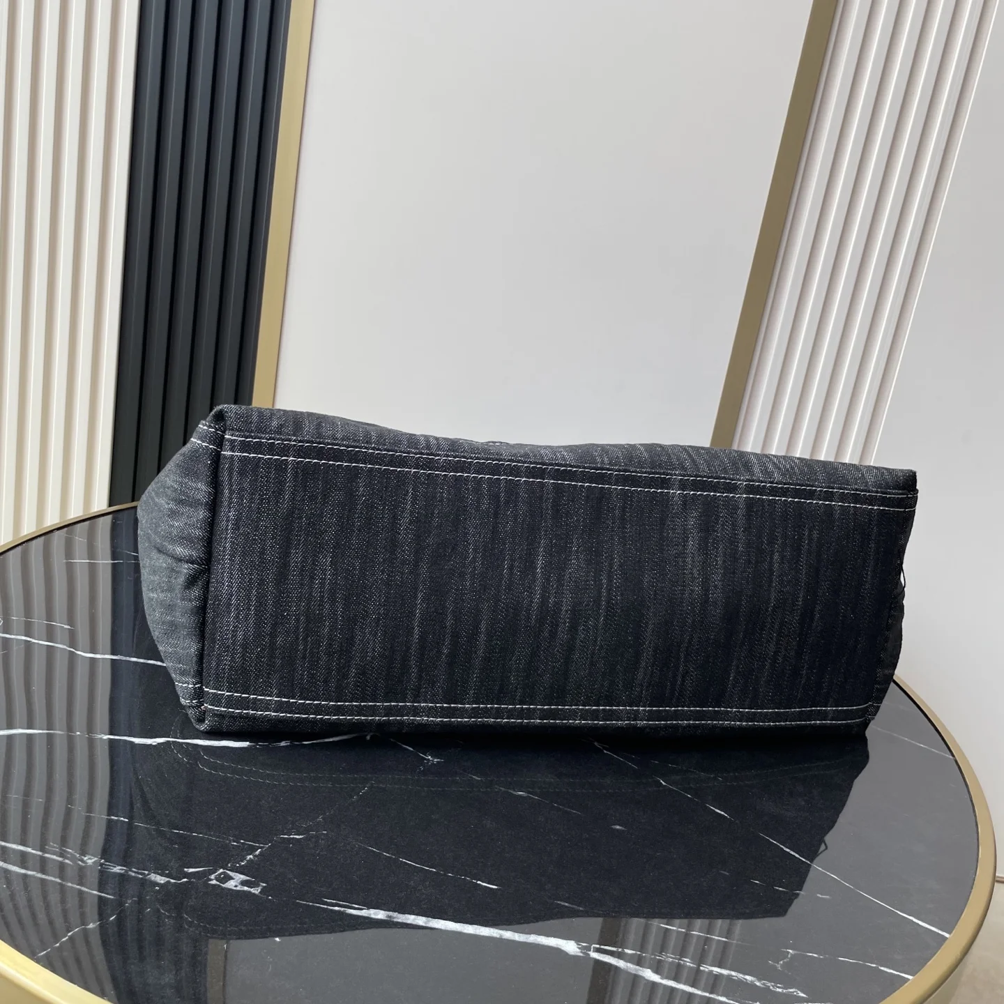 CHANEL Totes Bags Denim (Black-White) 35X48X14CM F50202608072076 - Image 4