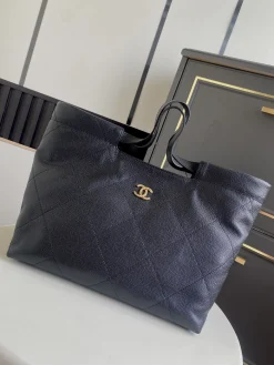 Alternative view of CHANEL Totes Bags Leather (Black-Gold) 30X25X12CM H50202608070757