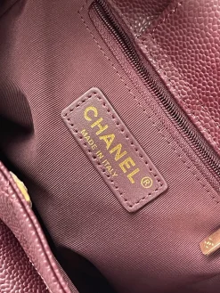 Alternative view of CHANEL Totes Bags Quilted Leather (Burgundy-Gold) 19X25X12CM F80202608070912