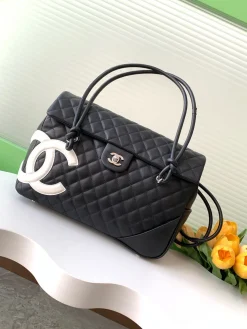 CHANEL Travel Bags (Black-White) 24X33X11CM H30202608072622