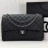CHANEL Travel Bags Caviar Leather (Black-Silver) 27X38X12CM G80202608071575
