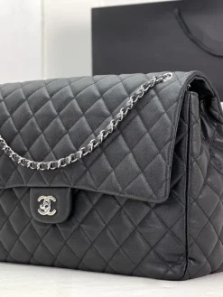 Alternative view of CHANEL Travel Bags Caviar Leather (Black-Silver) 27X38X12CM G80202608071575
