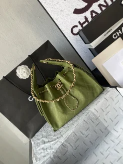 Alternative view of CHANEL Trend Bags Caviar Leather (Green-Gold) 30X26X14CM F50202608073186