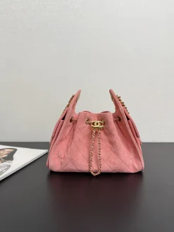 CHANEL Trend Bags Suede Leather (Pink-Gold) 22X21X10CM A100202608070032