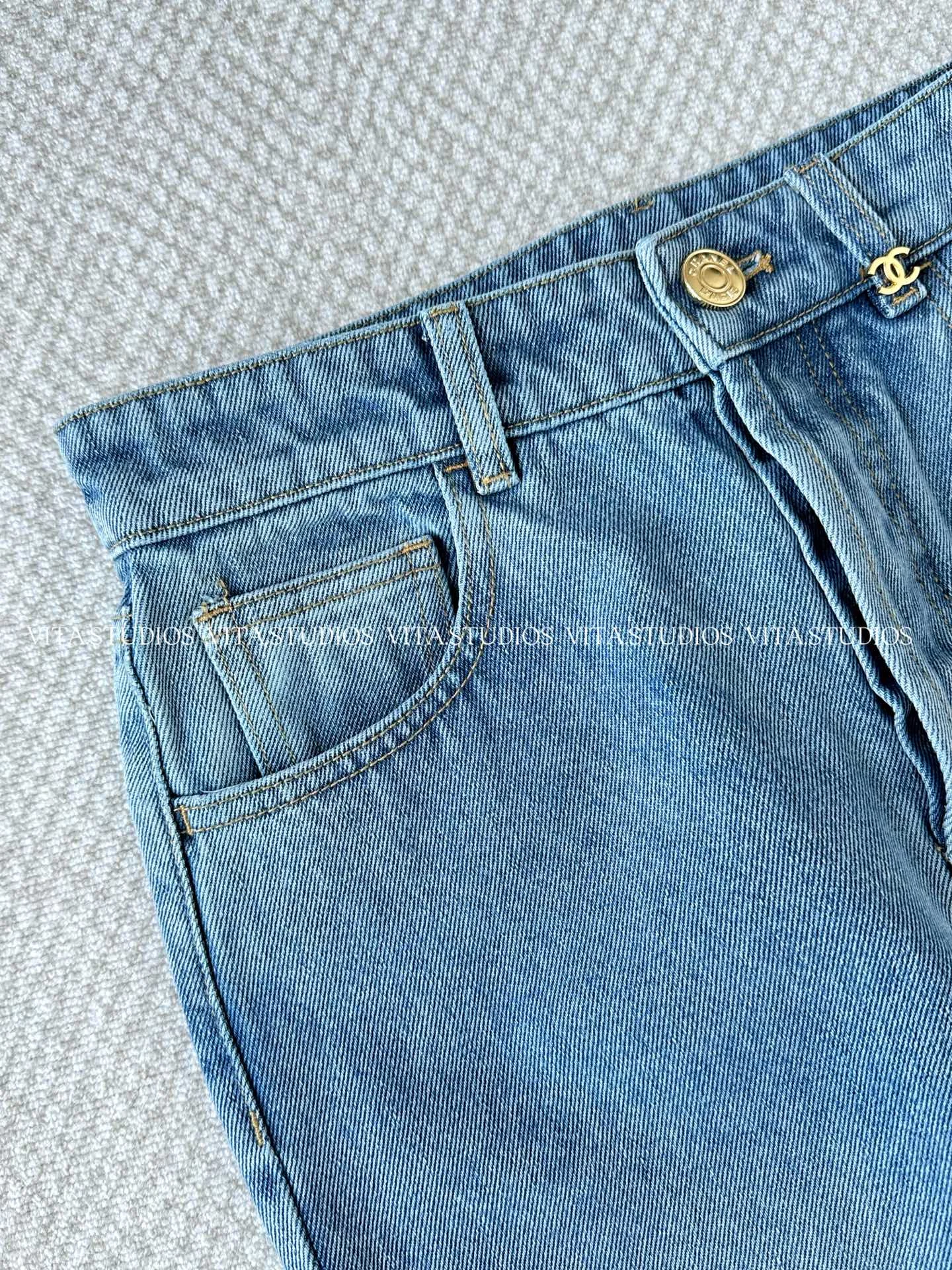 CHANEL Trousers Cotton Polyester XS-L C90202608040735 - Image 3