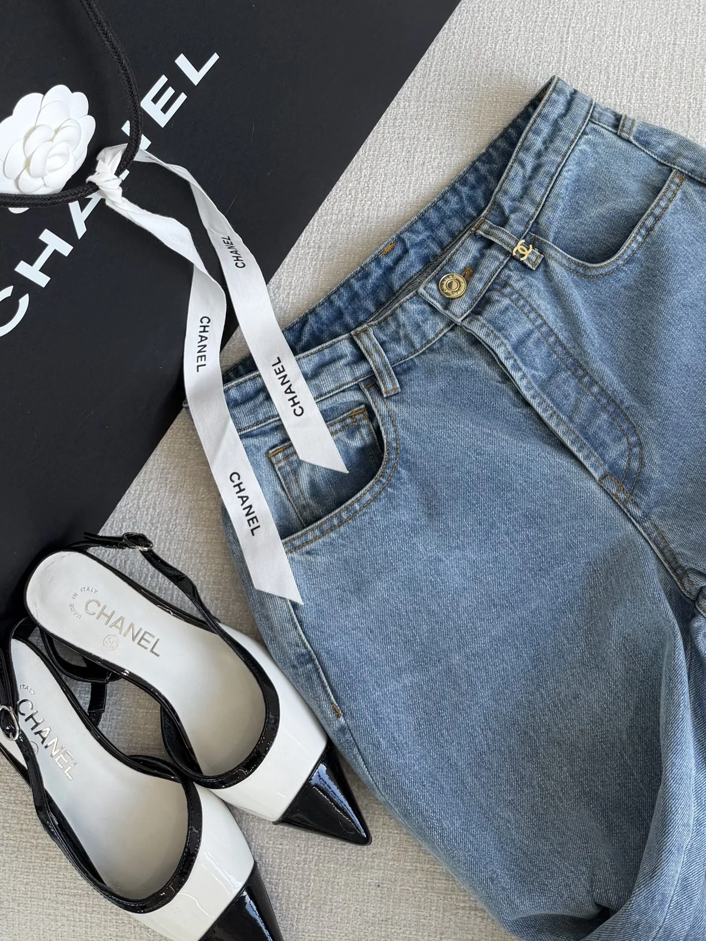 CHANEL Trousers Denim S-L C25202608040237 - Image 2