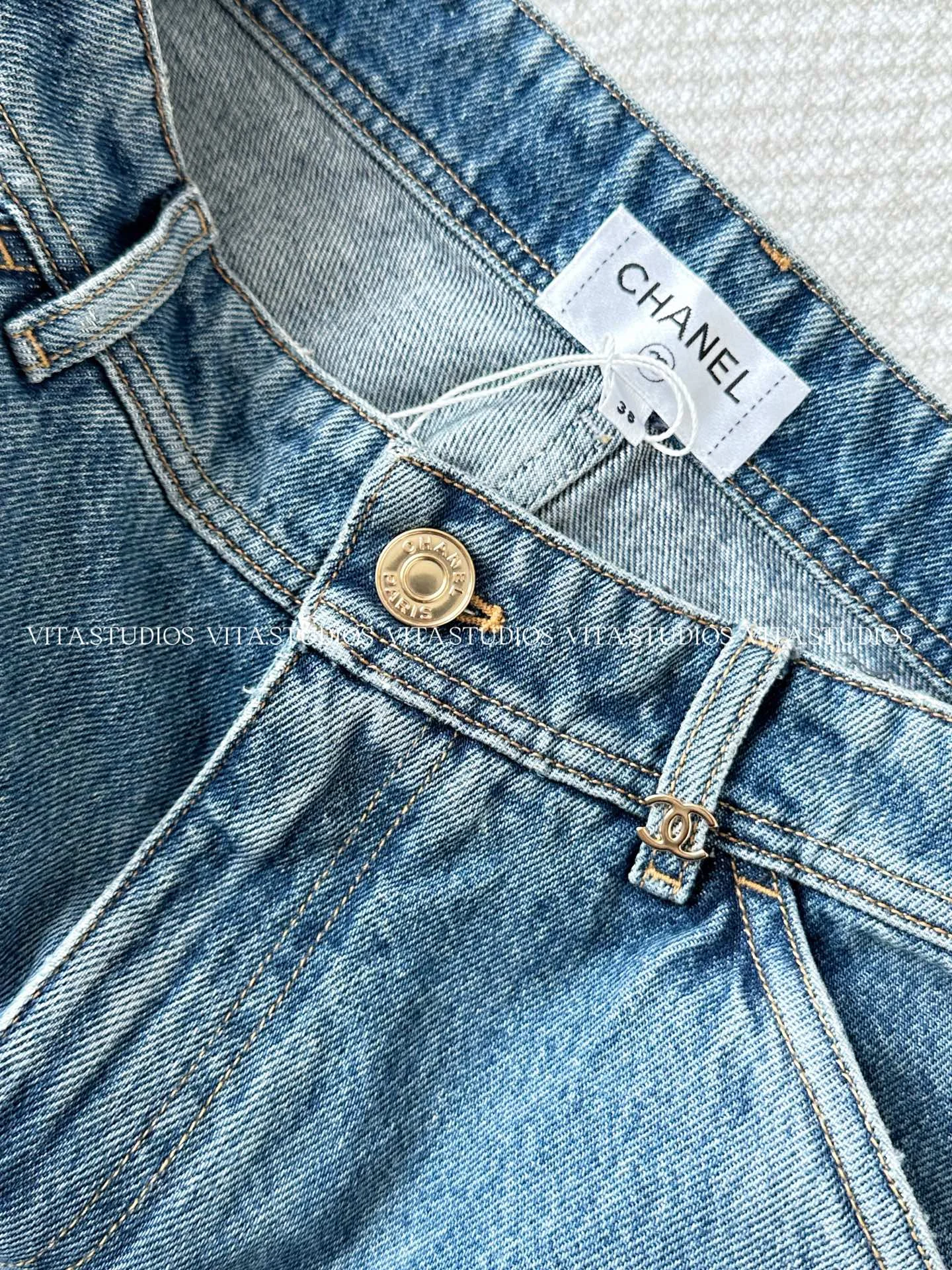 CHANEL Trousers Denim XS S M L C90202608040741 - Image 3