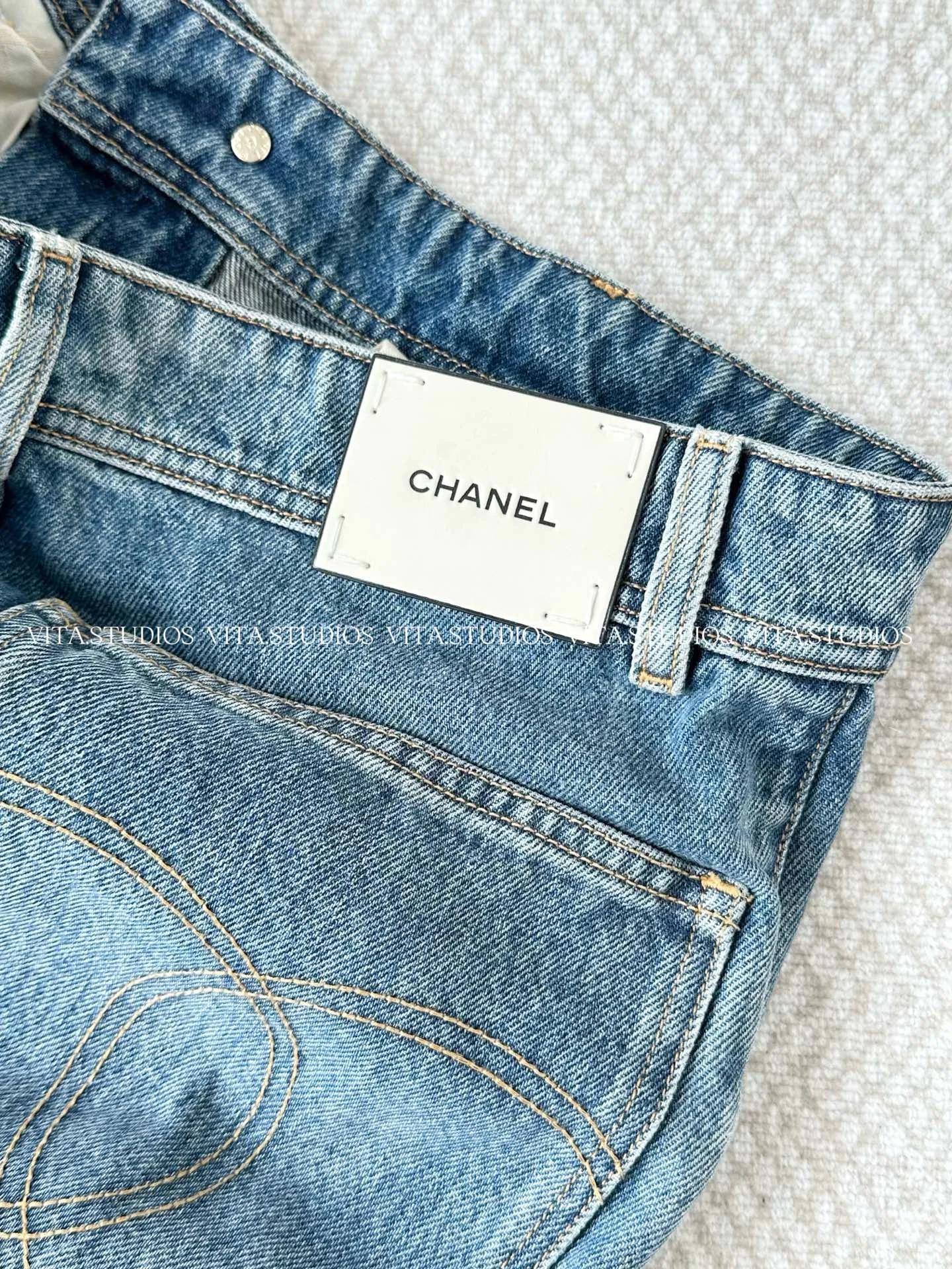 CHANEL Trousers Denim XS S M L C90202608040741 - Image 6