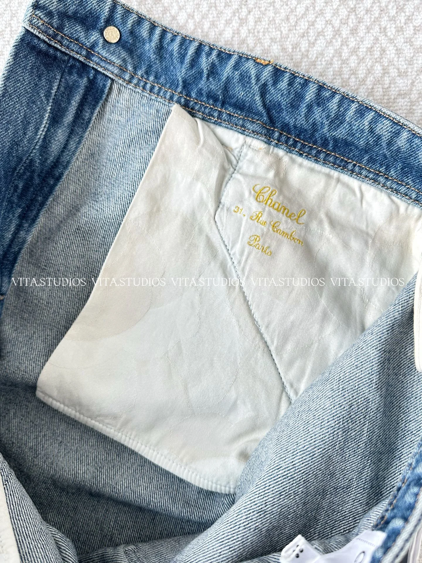CHANEL Trousers Denim XS S M L C90202608040741 - Image 7