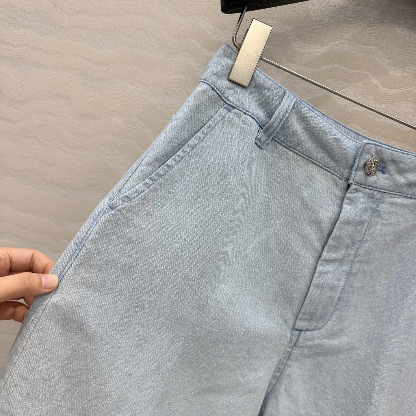 CHANEL Trousers Linen Denim 36 B60202608040350 - Image 5