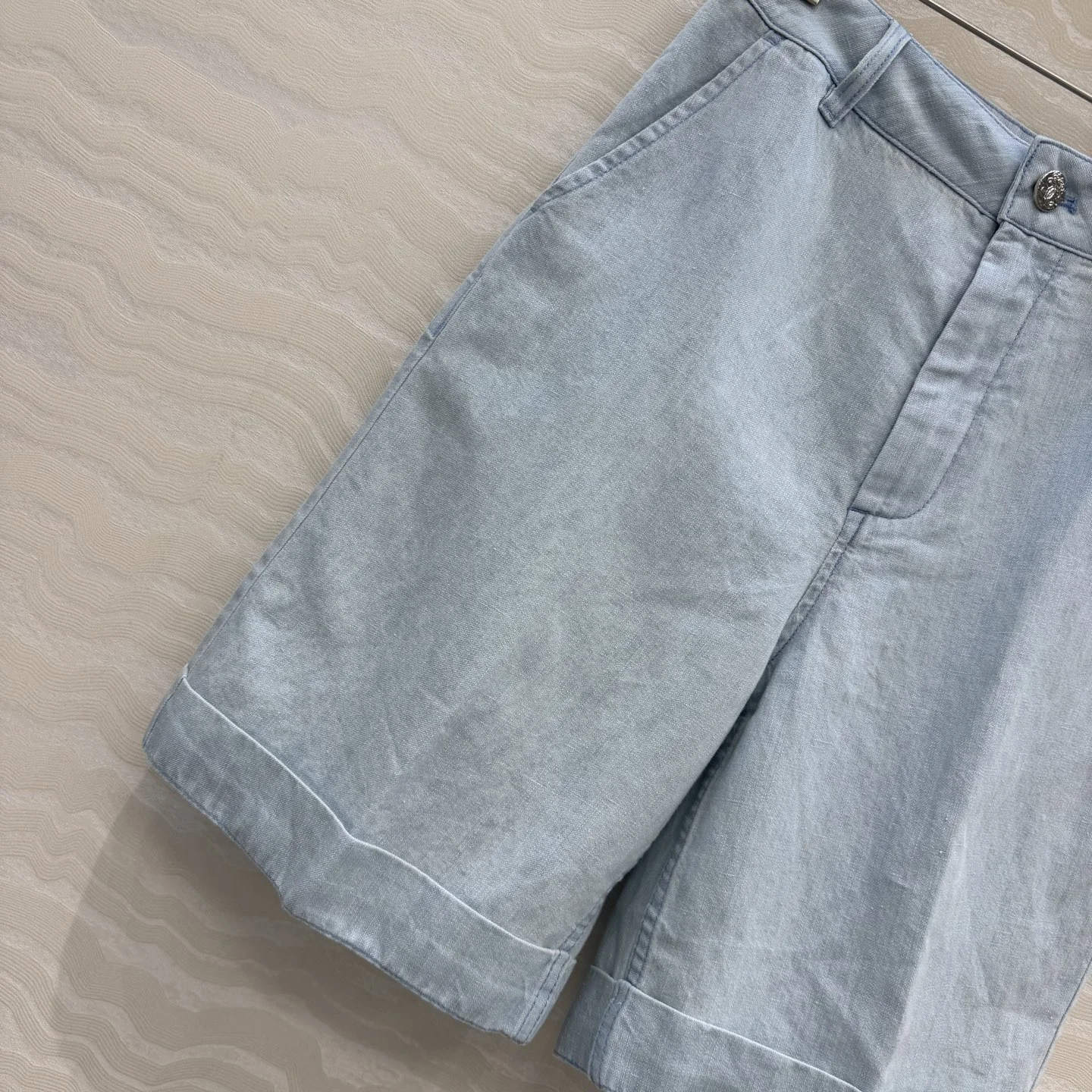 CHANEL Trousers Linen Denim 36 B60202608040350 - Image 6
