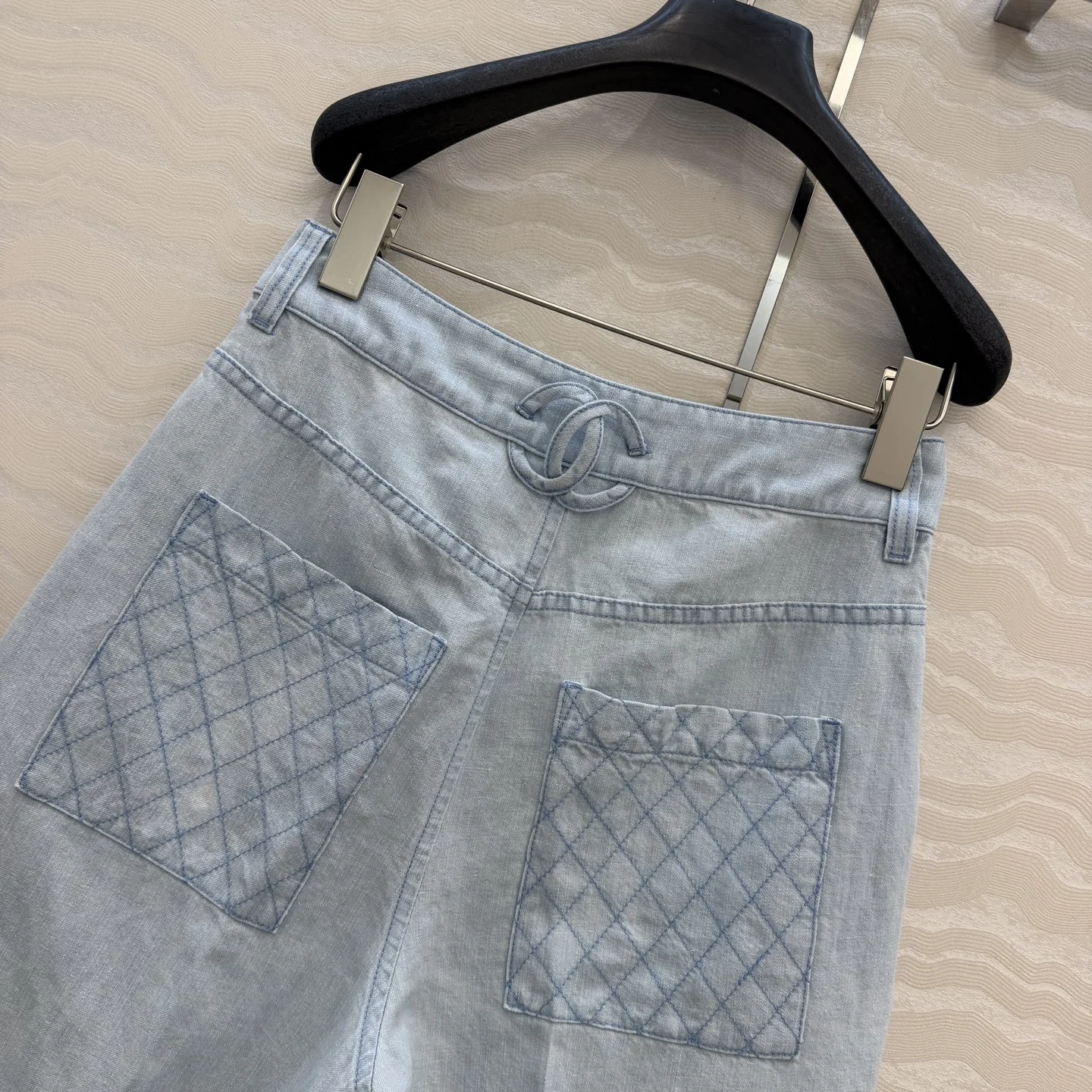 CHANEL Trousers Linen Denim 36 B60202608040350 - Image 9