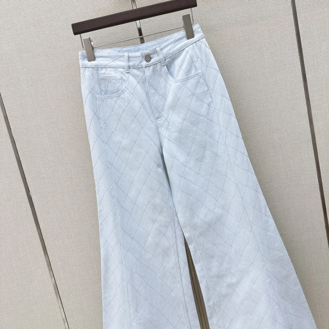 CHANEL Trousers Organic Cotton Denim S B95202608040681 - Image 2
