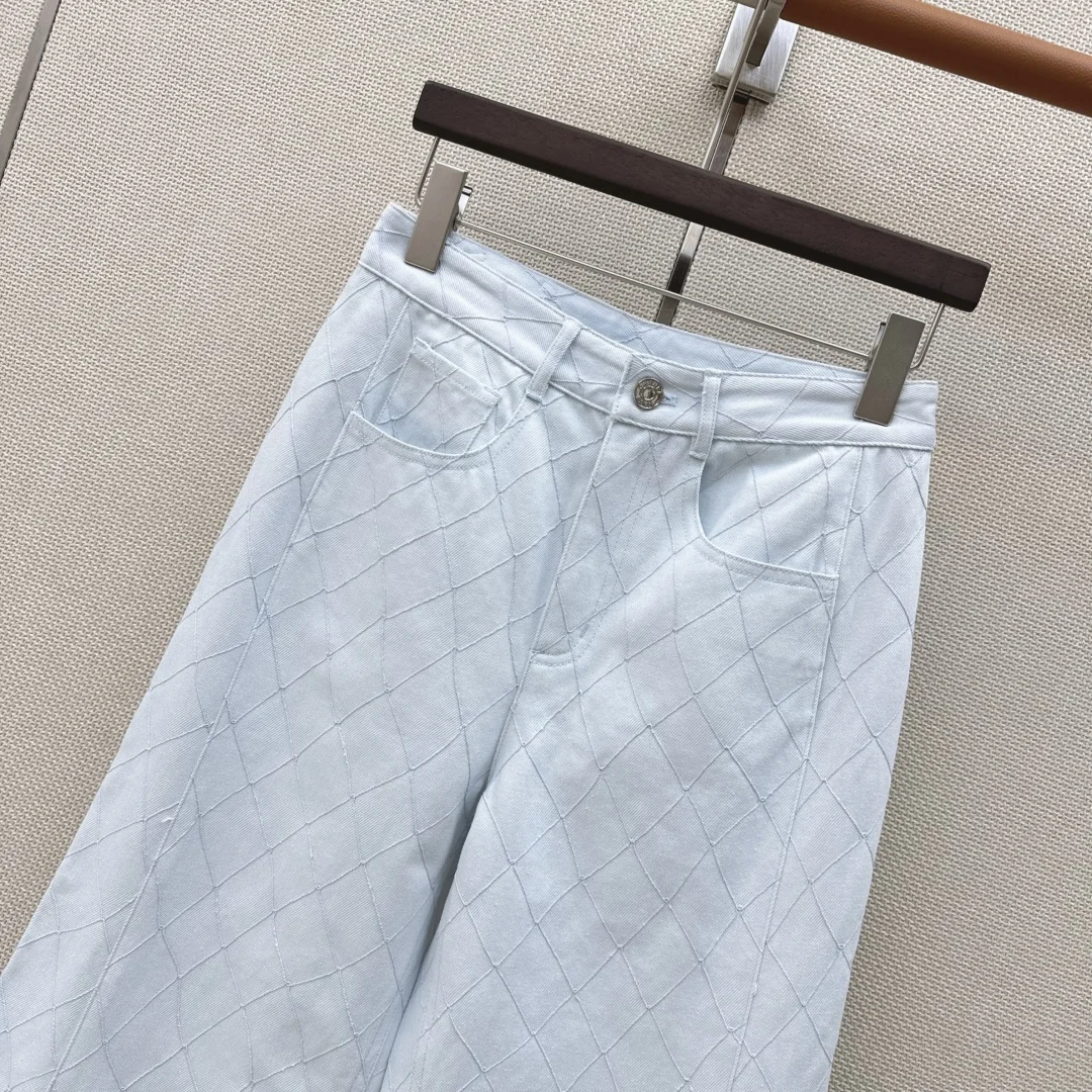 CHANEL Trousers Organic Cotton Denim S B95202608040681 - Image 3