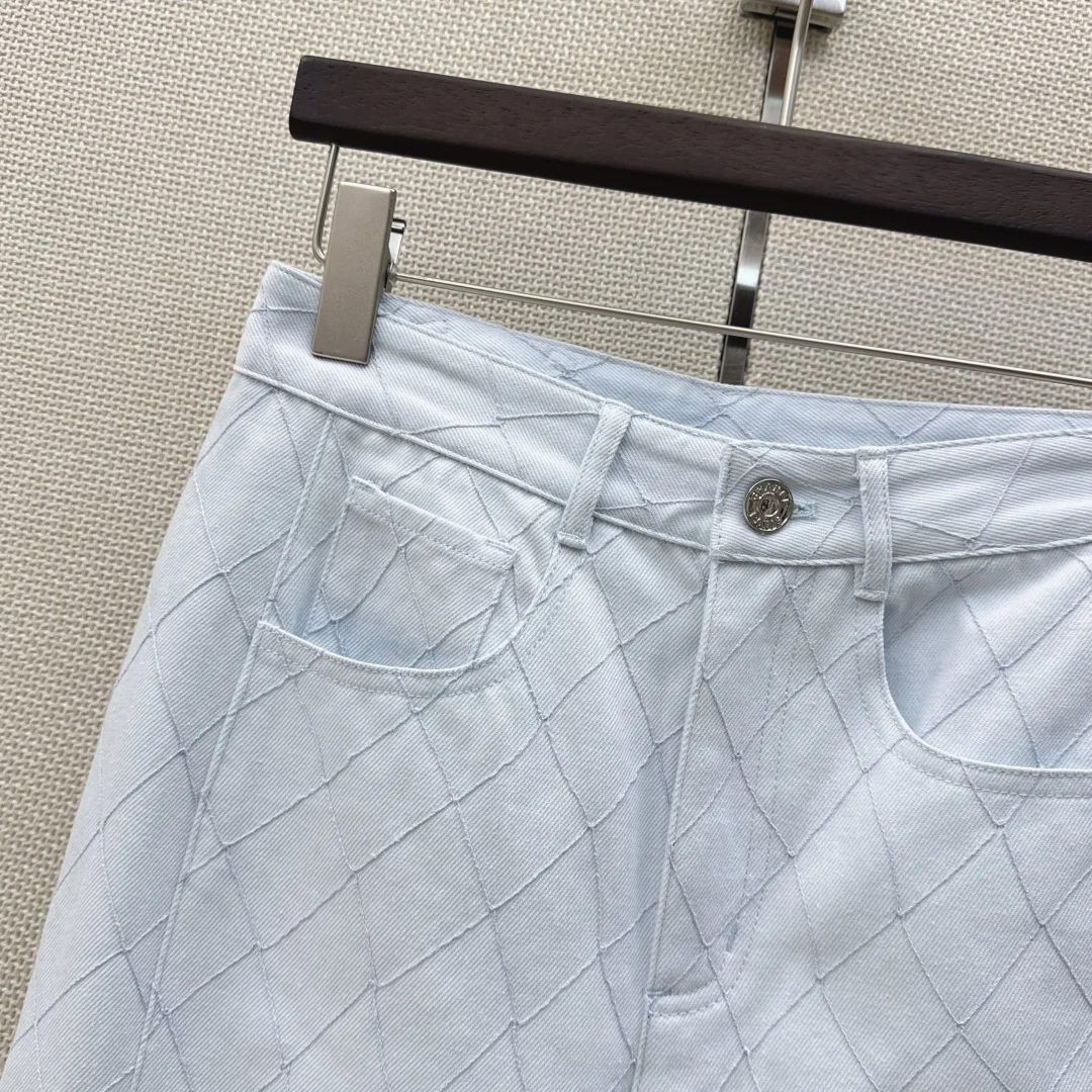 CHANEL Trousers Organic Cotton Denim S B95202608040681 - Image 4