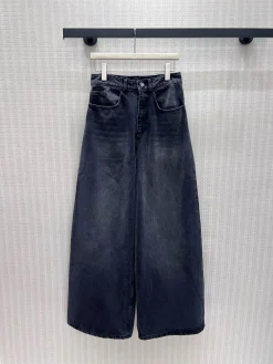 CHANEL Trousers Washed Denim 36-40 C35202608042835