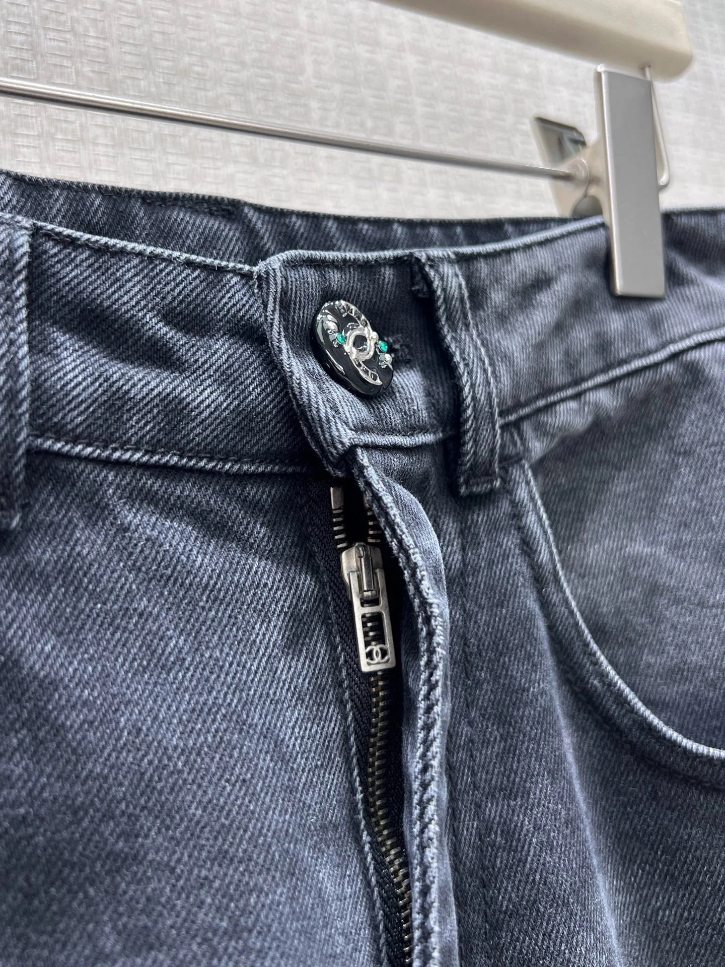 CHANEL Trousers Washed Denim 36-40 C35202608042835 - Image 5