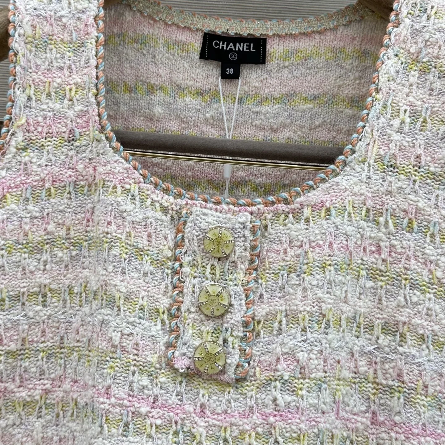 CHANEL Vests Cotton Yarn 36-40 C00202608040042 - Image 5