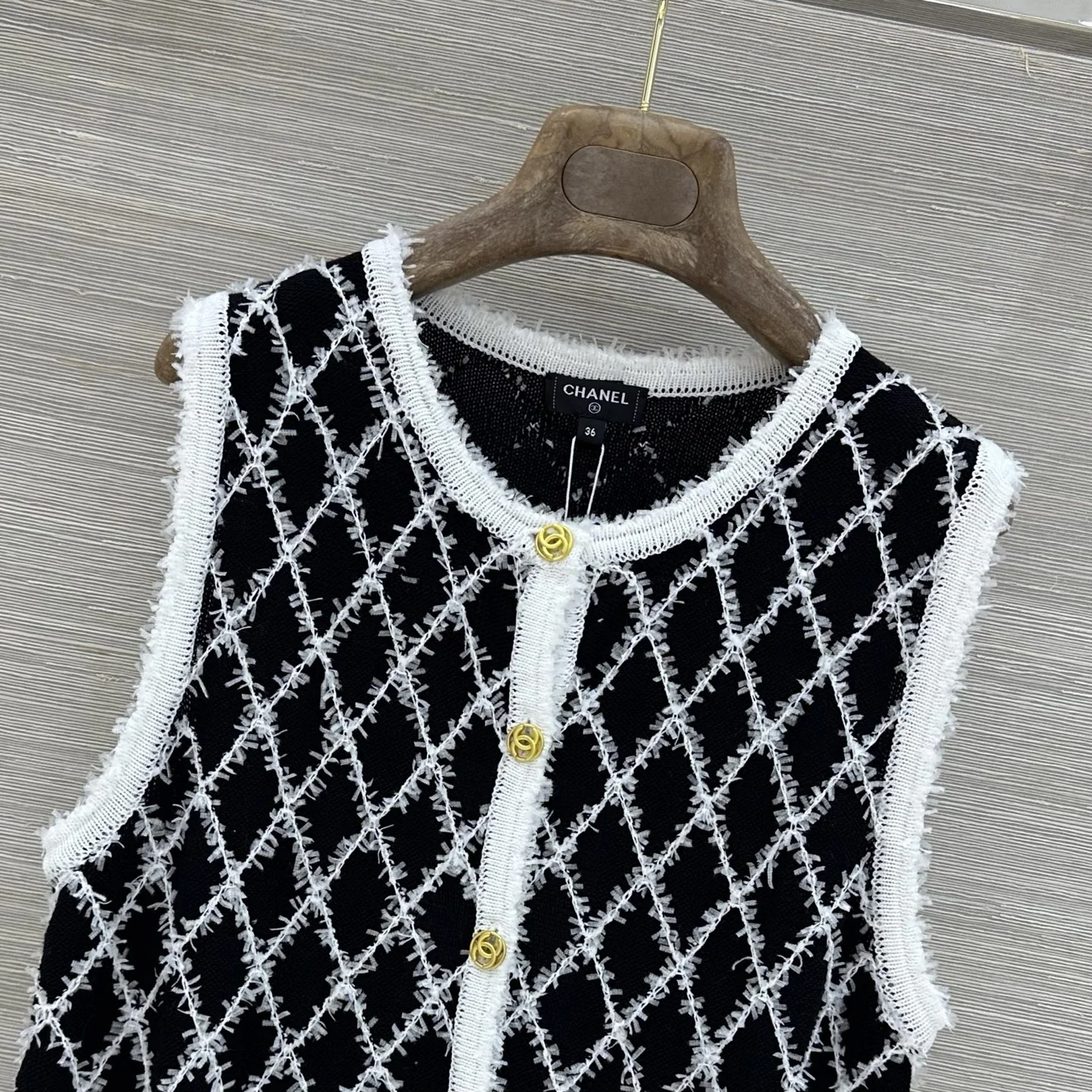 CHANEL Vests Lace Embroidered S B55202608041102 - Image 2
