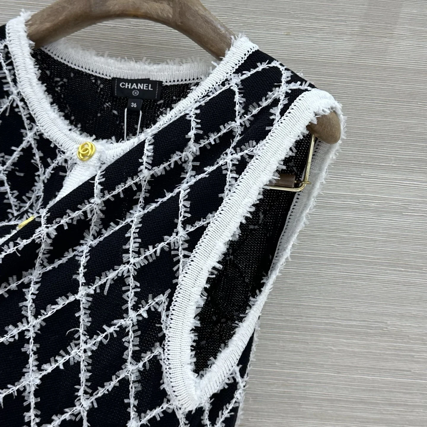 CHANEL Vests Lace Embroidered S B55202608041102 - Image 5
