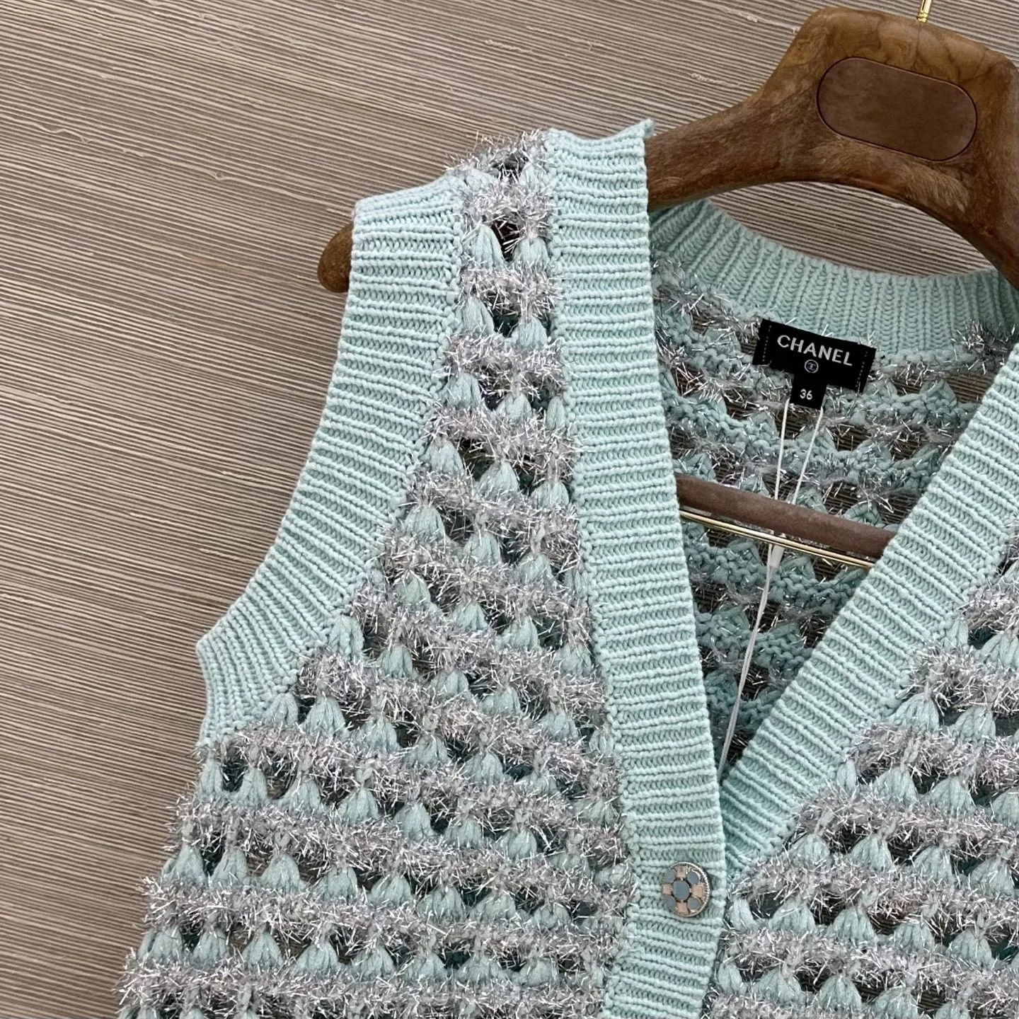 CHANEL Vests Silver Yarn 36-40 C05202608040069 - Image 3