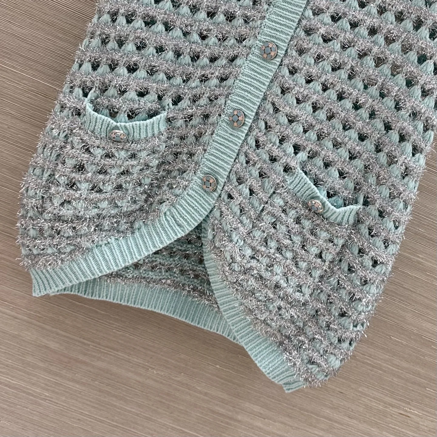 CHANEL Vests Silver Yarn 36-40 C05202608040069 - Image 6