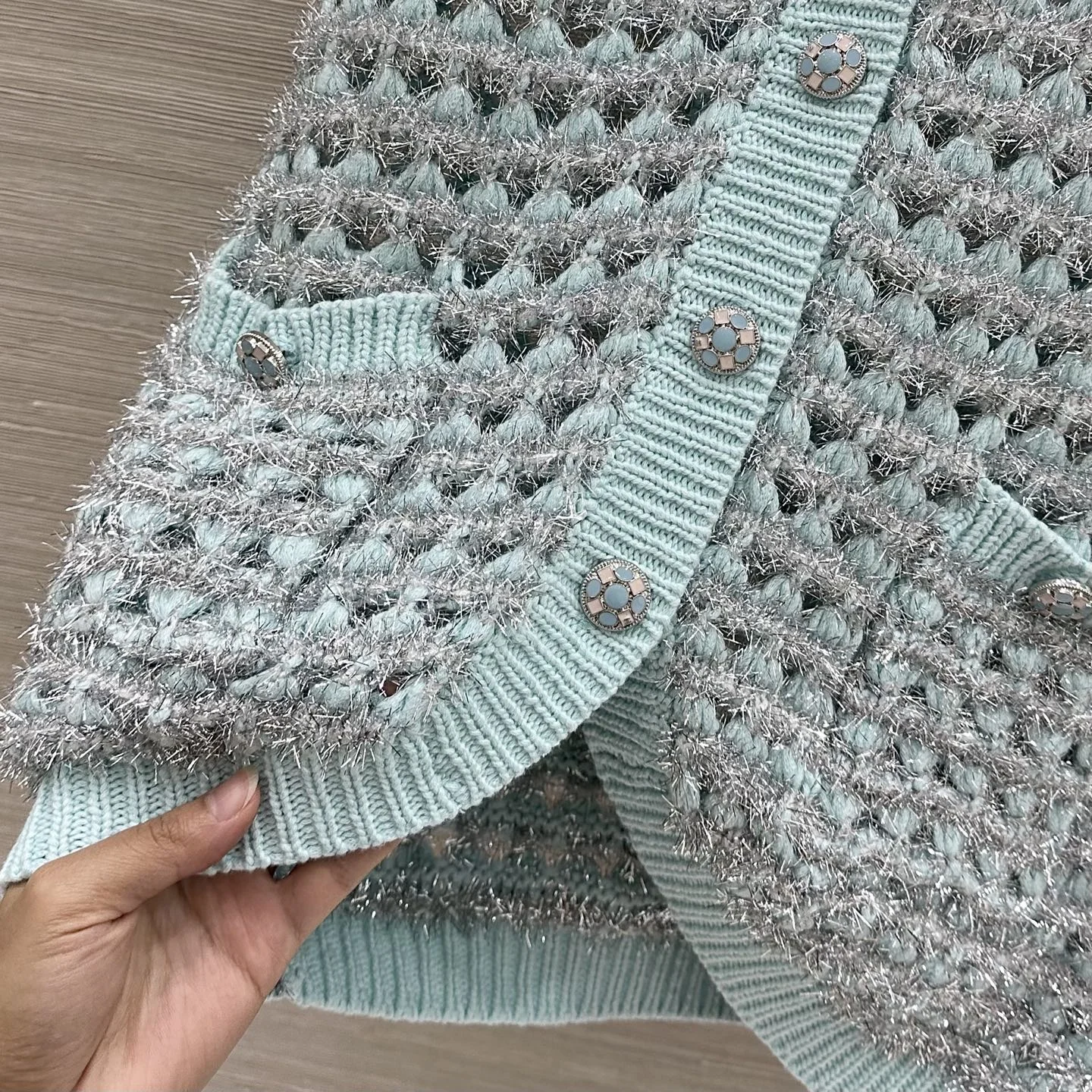 CHANEL Vests Silver Yarn 36-40 C05202608040069 - Image 7