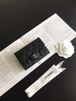 CHANEL Wallet Bags Caviar Leather (Black-Gold) One Size A50202608071510