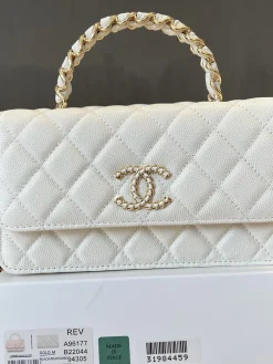 Alternative view of CHANEL Wallet Bags Caviar Leather (White-Gold) 19CM E90202608073073
