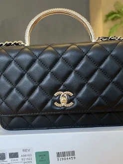 Alternative view of CHANEL Wallet Bags Lamb Leather (Black-Gold) 19CM F00202608072667