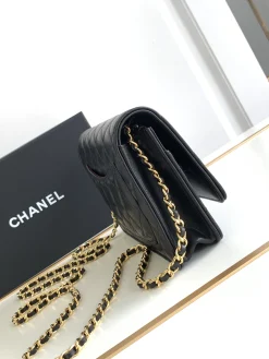 Alternative view of CHANEL Wallet Bags Lamb Leather (Black-Gold) One Size D00202608073139