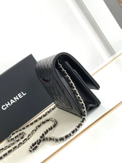 Alternative view of CHANEL Wallet Bags Lamb Leather (Black-Silver) One Size D00202608073140