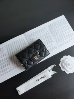 CHANEL Wallet Bags Lamb Skin (Black-Gold) One Size A50202608071509
