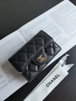 Alternative view of CHANEL Wallet Bags Lamb Skin (Black-Gold) One Size A50202608071509