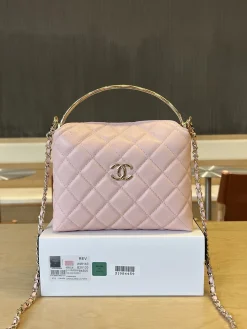 CHANEL Wallet Bags Leather (Pink-Gold) 19X14X7CM F10202608072125