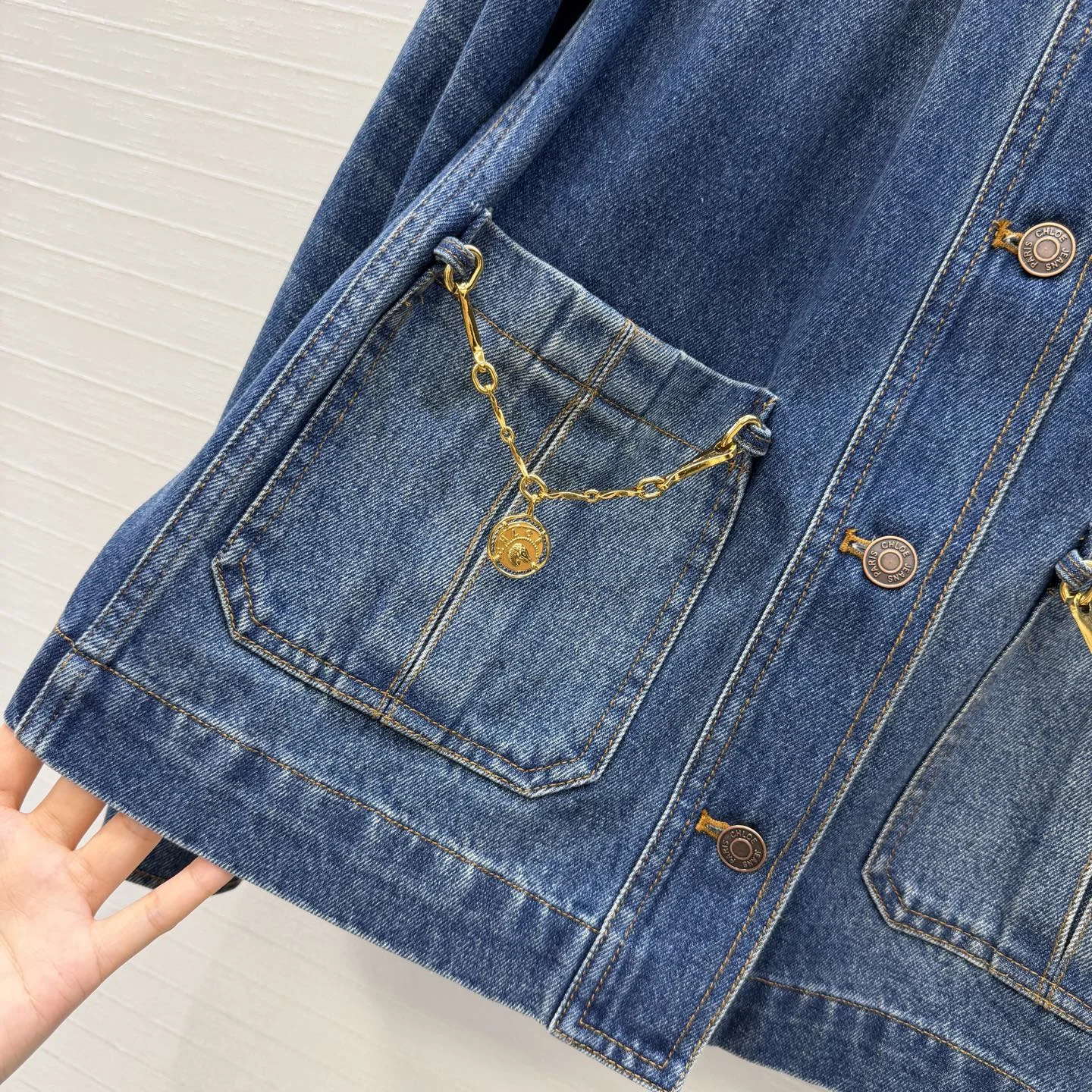 CHLOE Jackets Denim S C30202608041686 - Image 4