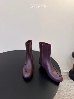 Alternative view of COTEMP Booties calfskin & lambskin EU35-40 D00202608032915