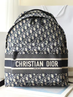 Alternative view of DIOR Backpacks Bags Embroidery (Blue-White) 35X41X15CM G80202608060284