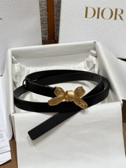 DIOR Belts Calf Leather One Size 1.5cm Width A70202608050159