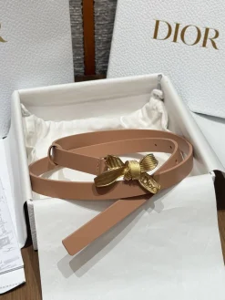 DIOR Belts Calf Leather One Size 1.5cm Width A70202608050160