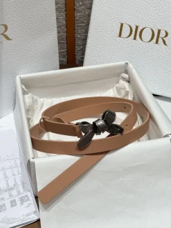 DIOR Belts Calf Leather One Size 1.5cm Width A70202608050161