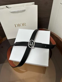 DIOR Belts Calf Leather One Size 2.0cm Width A60202608050233
