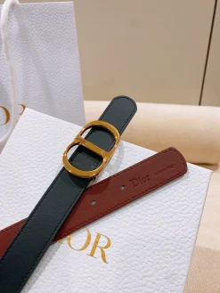 DIOR Belts Calf Leather One Size 2.5cm Width A70202608050028
