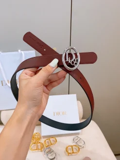 DIOR Belts Calf Leather One Size 2.5cm Width A70202608050031