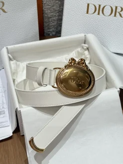 DIOR Belts Calf Leather One Size 2.5cm Width A80202608050093