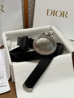 DIOR Belts Calf Leather One Size 2.5cm Width A80202608050096