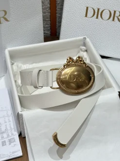 DIOR Belts Calf Leather One Size 2.5cm Width A80202608050122