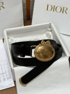 DIOR Belts Calf Leather One Size 2.5cm Width A80202608050124