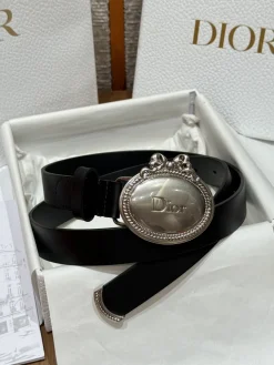 DIOR Belts Calf Leather One Size 2.5cm Width A80202608050125